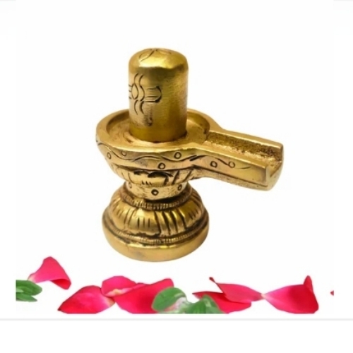 Brass shivling statue