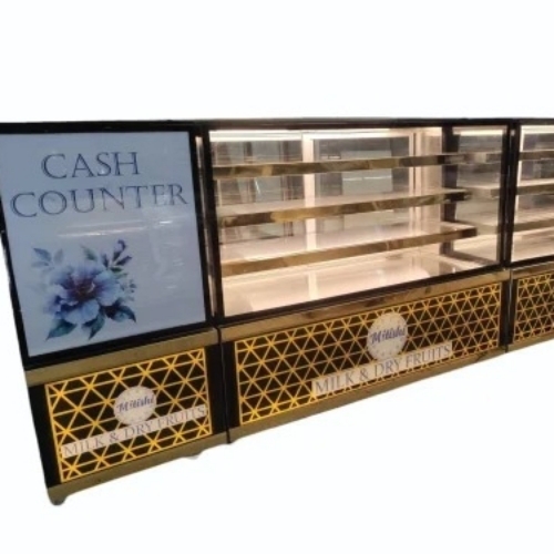 Ss cash food display counter