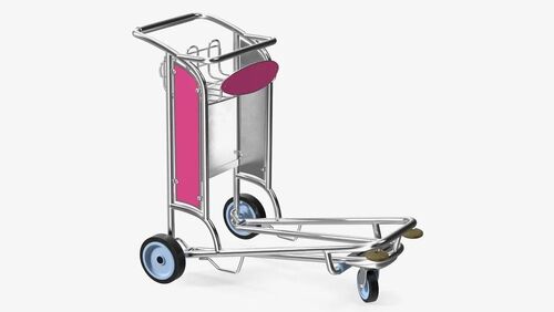 Stainless Steel Airport Luggage Carts - Feature: Yes