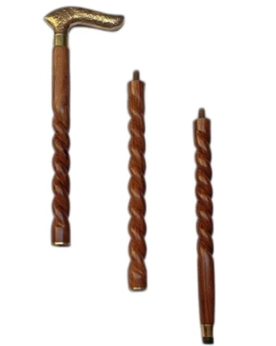 Brown Wooden Walking Stick