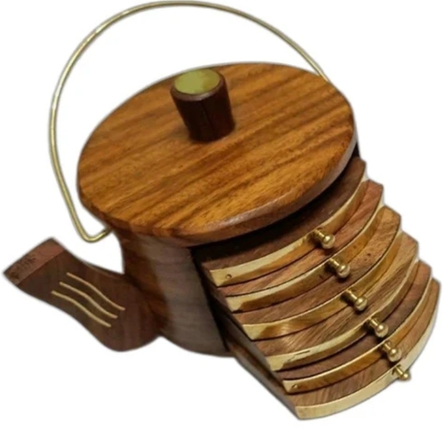 Wooden Kettle Tea Coaster