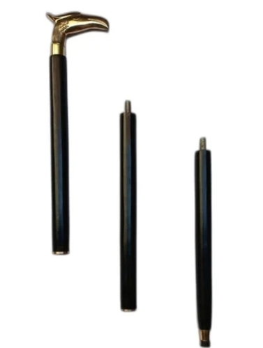Wooden Walking Stick With Brass Handle