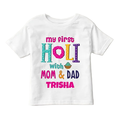 Cotton Holi Printed T Shirt