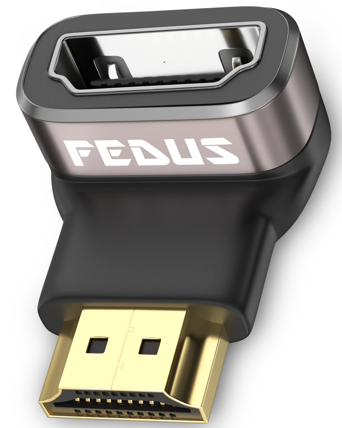 Fedus 8K Ultra Hd Hdmi Connector 90 Degree L Shape - Color: Black