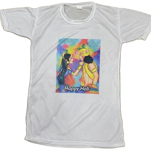 Holi Printed Polyester T Shirt