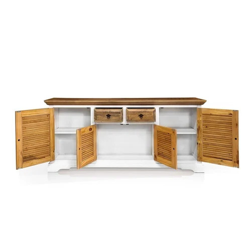 Louvered Shutter Solid Wood Sideboard