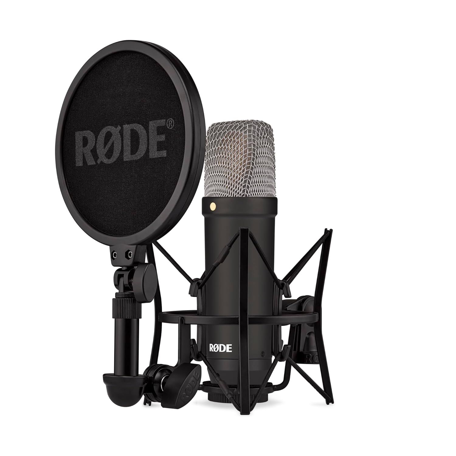 Rode Nt1 Signature Series Large-Diaphragm Condenser Microphone With Shock Mount Pop Filter And Xlr