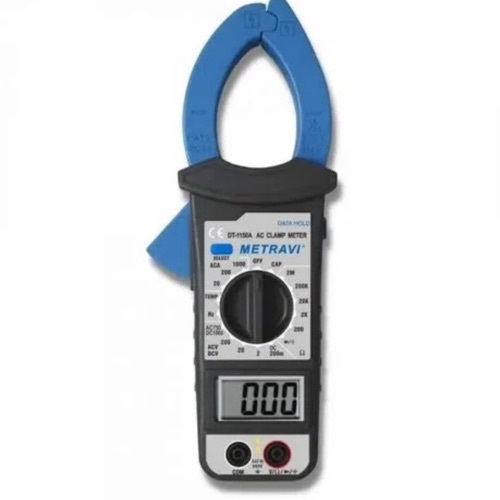 Digital AC Clamp Meter - Standard Size | Durable Black & Blue Design Long Lasting 1-Year Warranty for Industrial Use