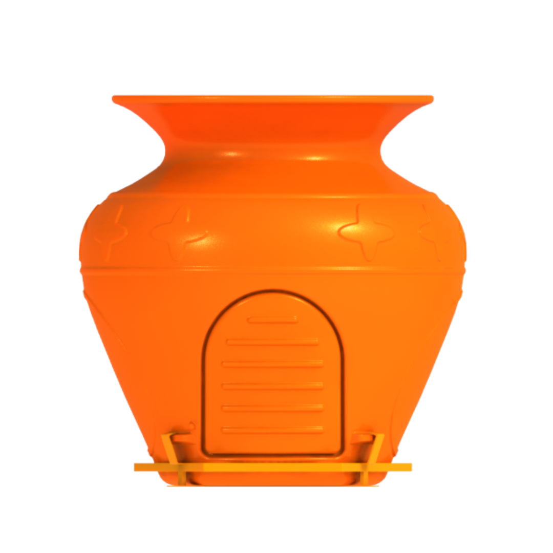 Nirmalya Kalash With Ms Stand Nk-750M - Color: Orange