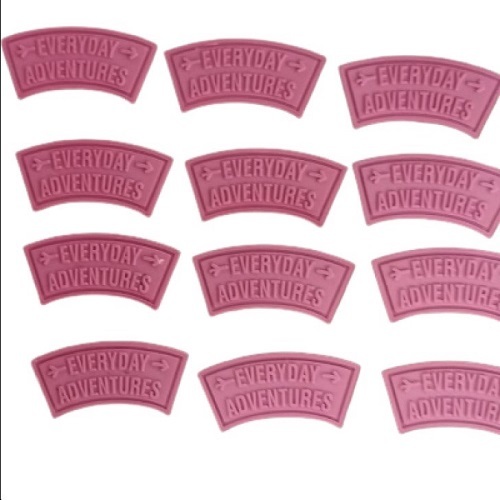 Pvc Rubber Label - Color: Pink