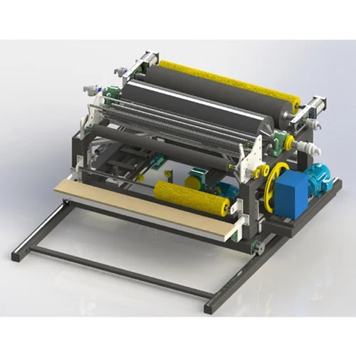 Semi Automatic Extrusion Paper Coating Lamination Machine - Color: Blue