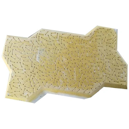 Yellow Zig Zag Concrete Paver Block