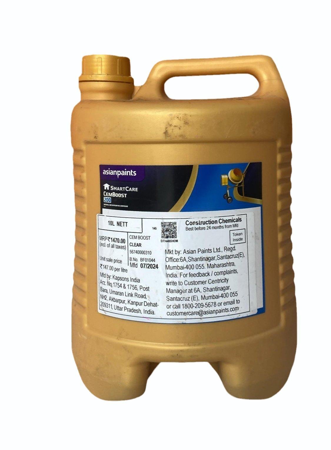 10 Liter Asian Paints Smartcare Cemboost 200 Waterproofing Chemical