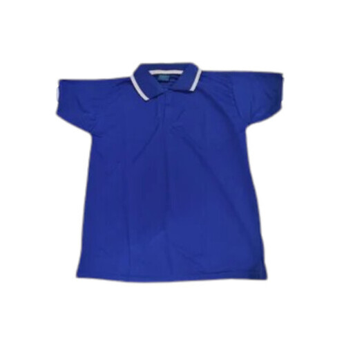 146 GSM Blue Cotton Men T Shirt