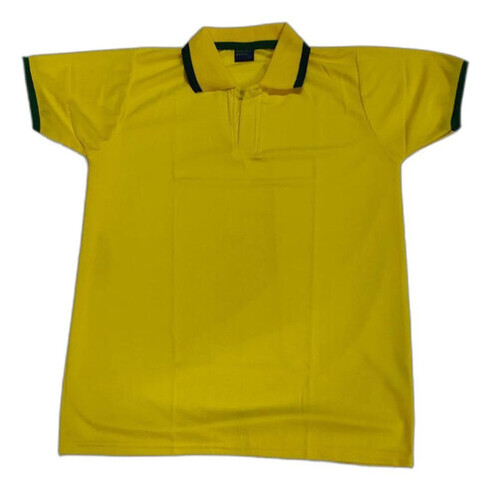 148 GSM Mustard Men Polyester T Shirt