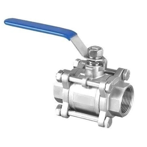 Stainless Steel Three Piece Design Ball Valve Screwed Ends