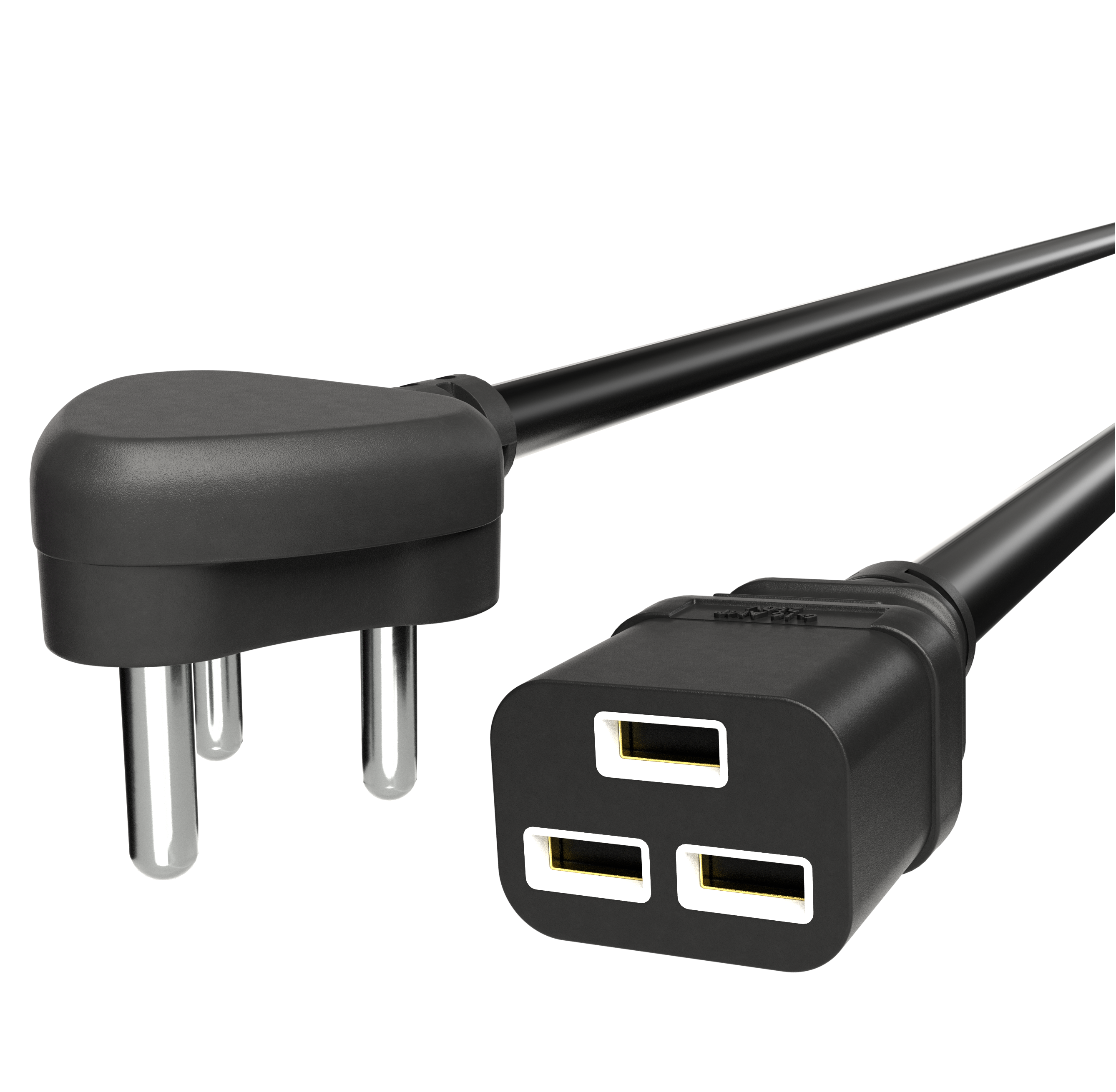 16 Amp C19 Server Ac Power Cord Heavy Duty Mains Ac Power Cord - Color: Black