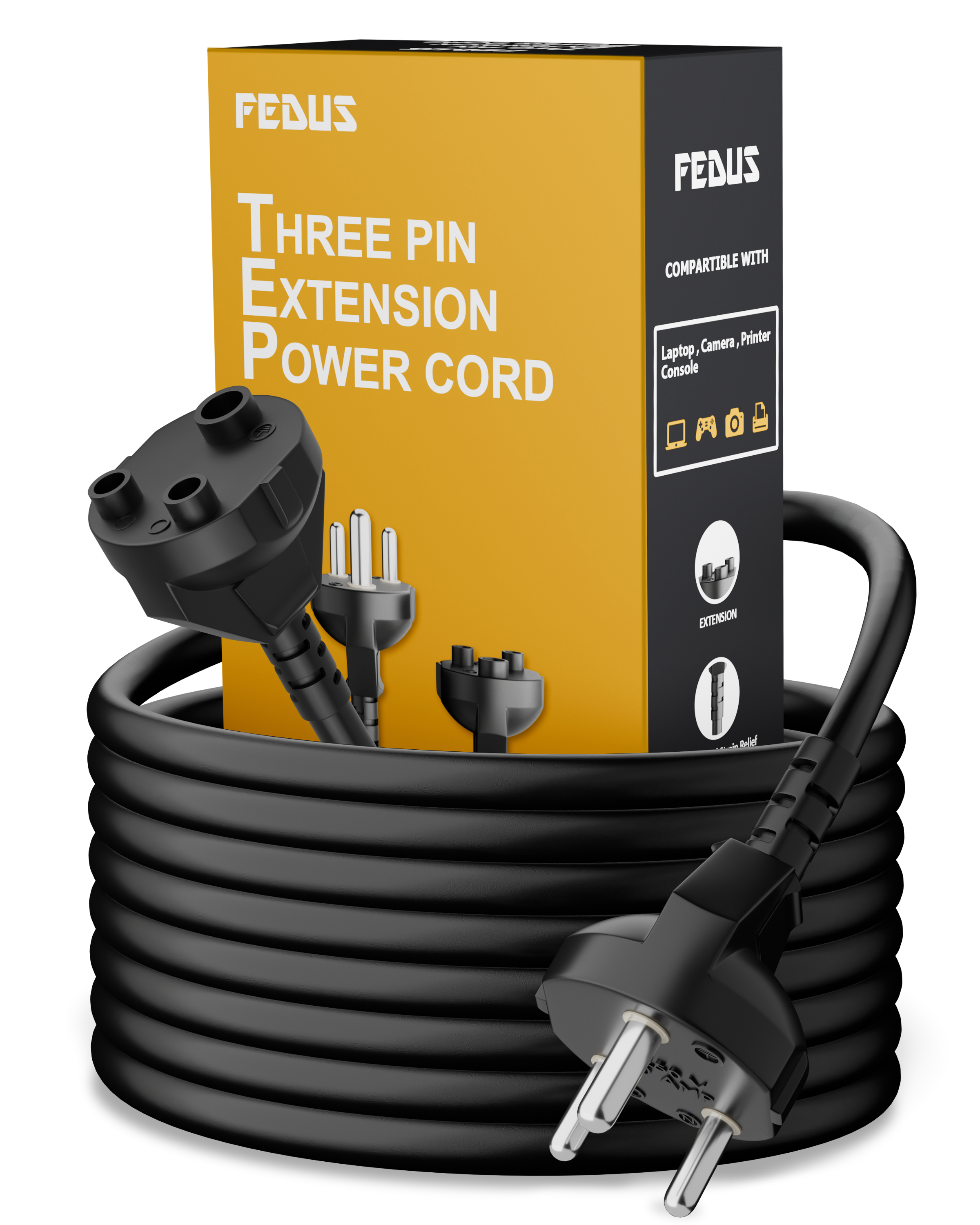 3 pin power cord
