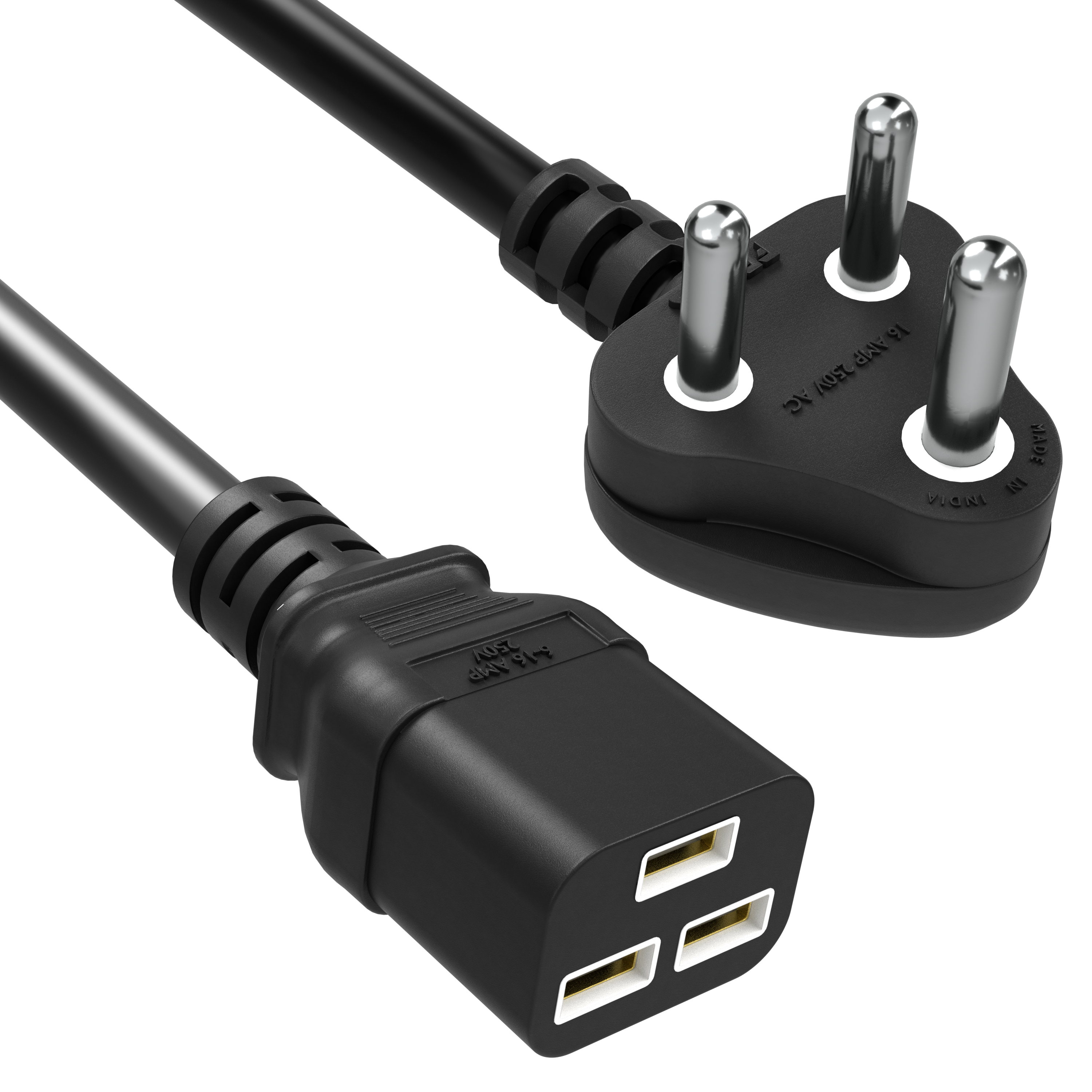 FEDUS 16amp C19 Server AC Power Cord Heavy Duty Mains AC Power Cord