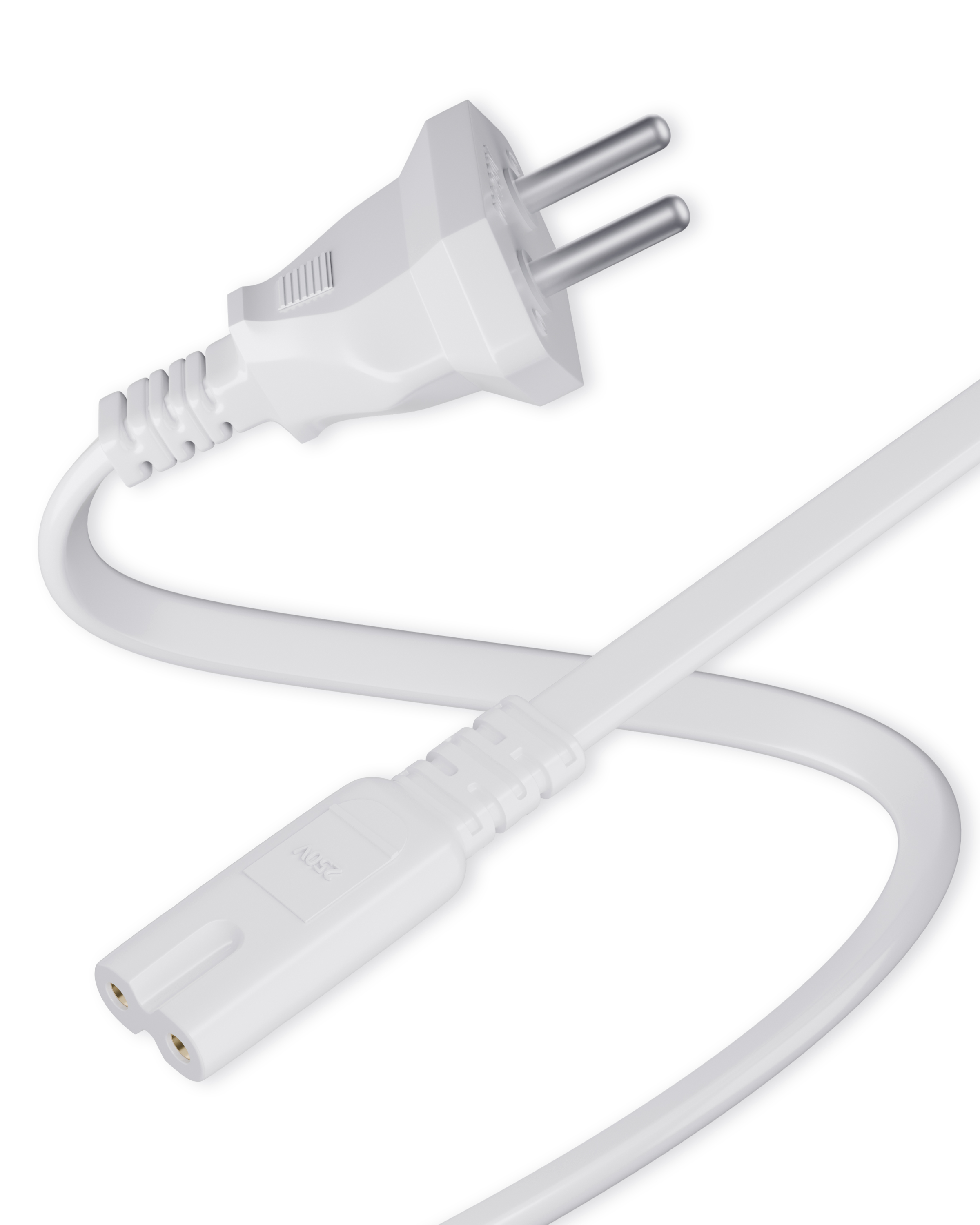 FEDUS 3 Meter 2 Pin Universal Replacement AC Power Cord Cable Wire