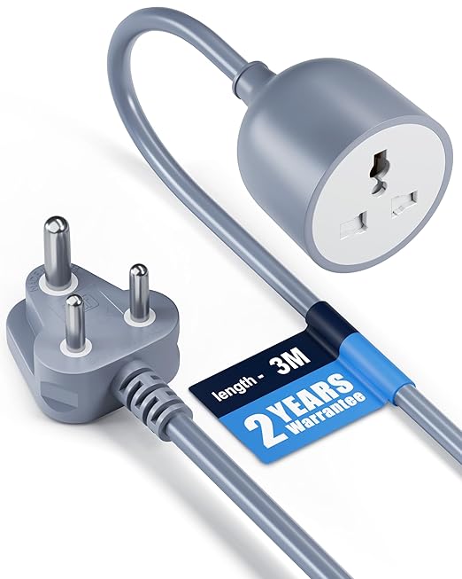 FEDUS 3m Long 18AWG Heavy Duty Male to Female 3 Pin Power Extension Cord