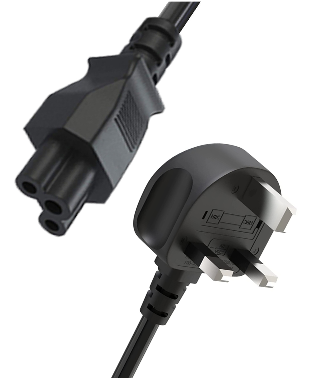 Fedus Standard Uk Laptop Power Cable With Fuse - Color: Black