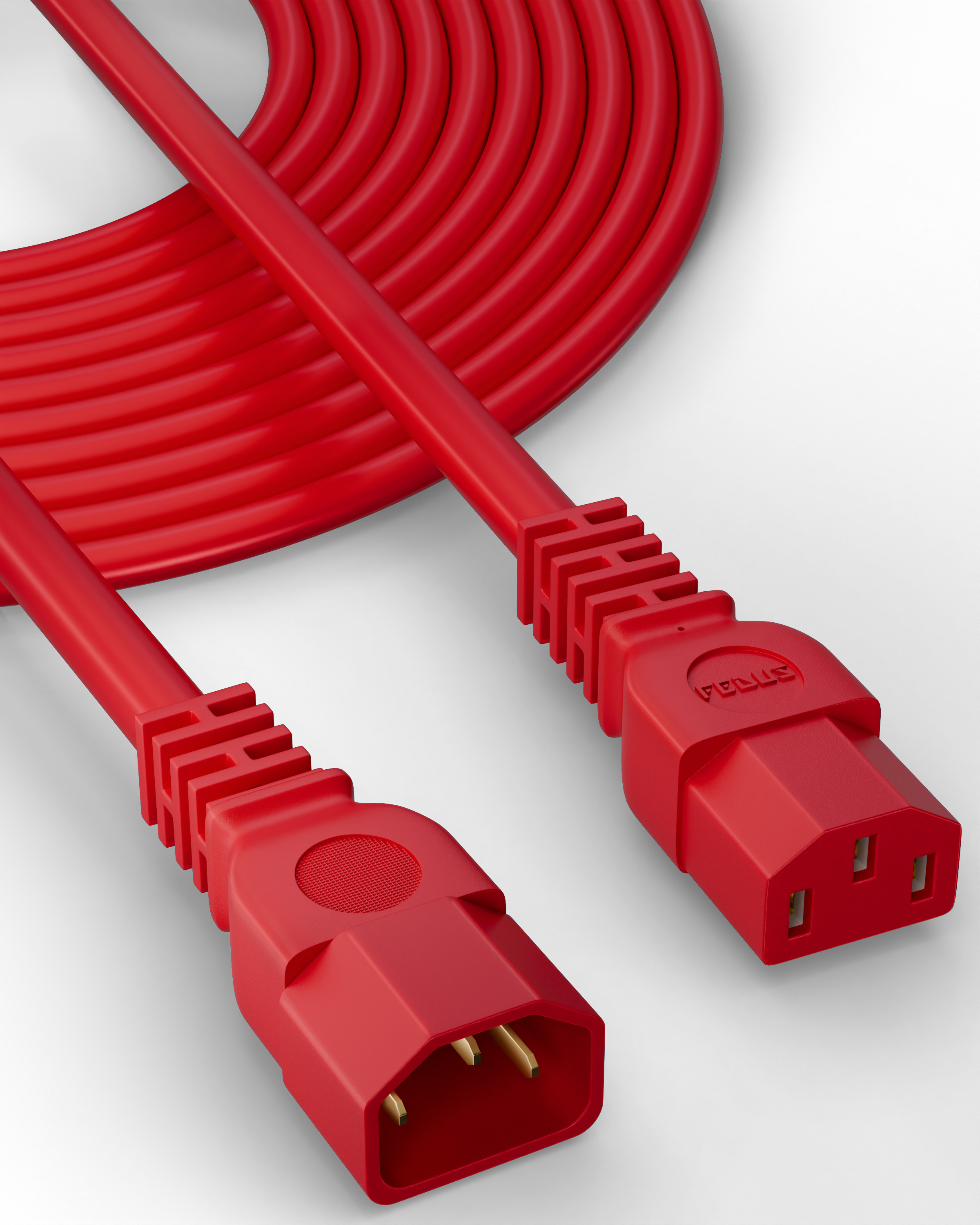 thumbnail image 2 of KABLENATION 2-10FT C14 To C15 Power Extension Cable - 14 AWG - Choose Color Red/Blue/Green 2 of 6
