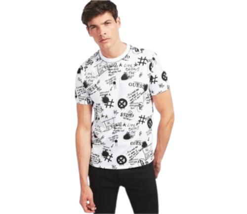 White Men Printed T Shirt