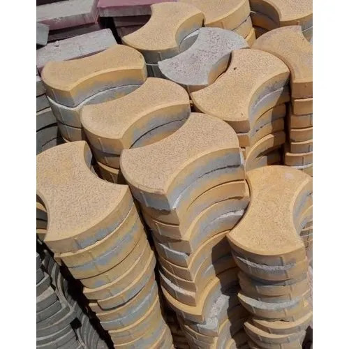 Outdoor Cement Damru Paver Block - Color: Na