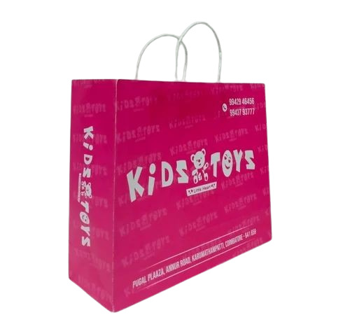 Pink Printed Paper Bag