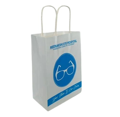 Printed White Kraft Paper Bag