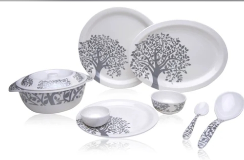 Ceramic Tree Printed Melamine Dinner Set