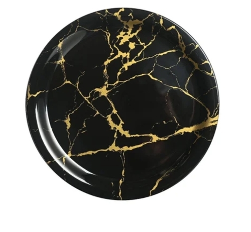 Tibros Black Melamine Dinnerware Set