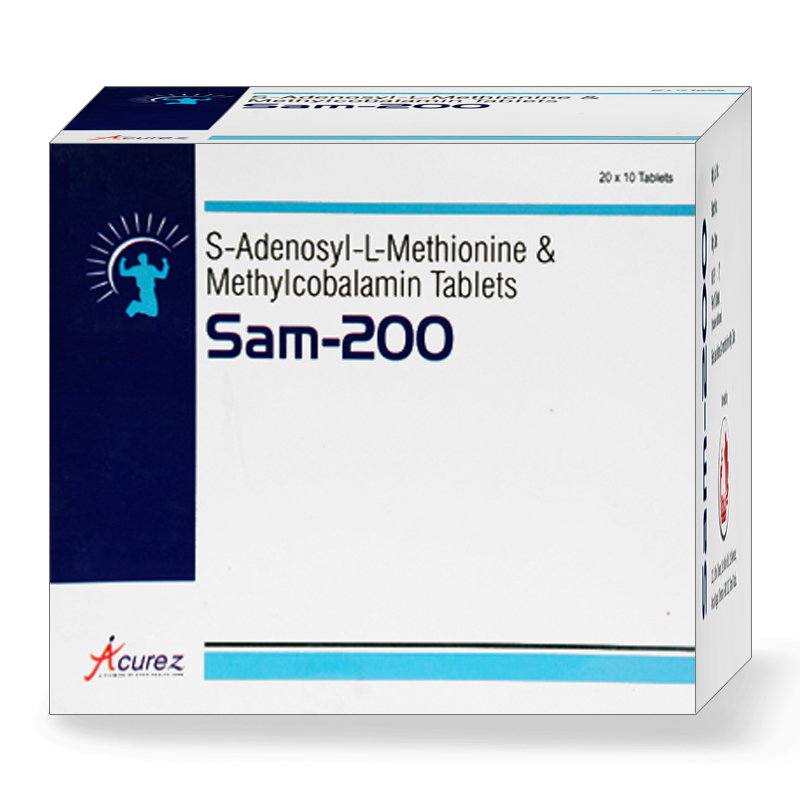Sam-200 S-Adenosyl-L-Methionine & Methycobalamin Tablets 200 Mg