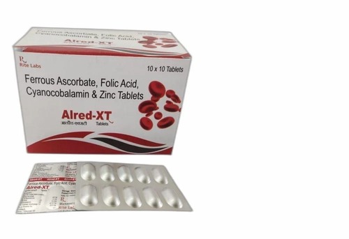 Alred Xt Ferrous Ascorbate Folic Acid Cyanocobalamin Zinc Tablets