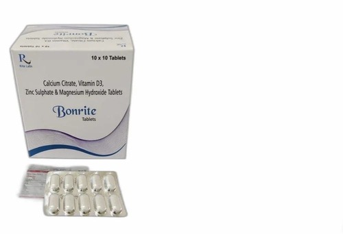 Bonrite Calcium Citrate Vitamin D3 Zinc Sulphate Magnesium Hydroxide Tablets
