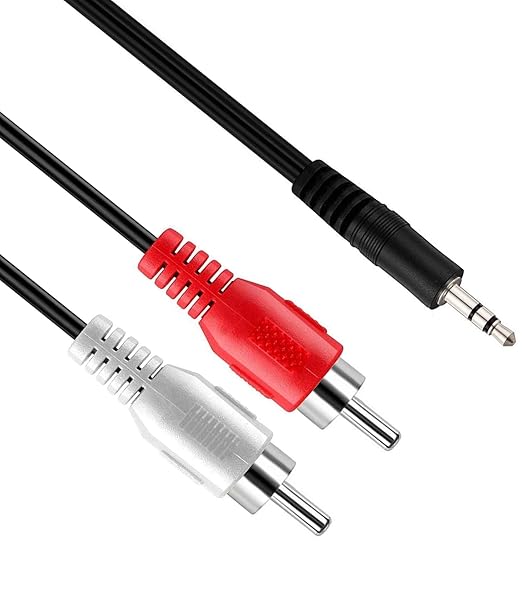 Fedus 3.5mm Jack Stereo Audio Male To 2 Rca Male Cable 10 Meter