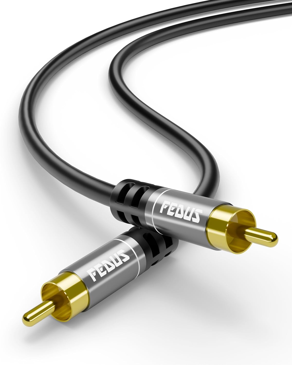 Fedus 3 Meter Subwoofer Cable 24k Gold-Plated Copper Double Shielded Rca To Rca Audio Cable