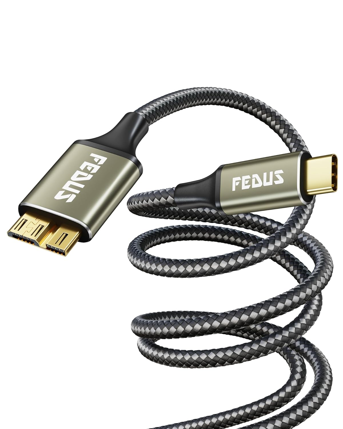 Fedus Hard Drive Cable Usb 3.1 C To Micro B Nylon External Disk Connector - Application: Computer