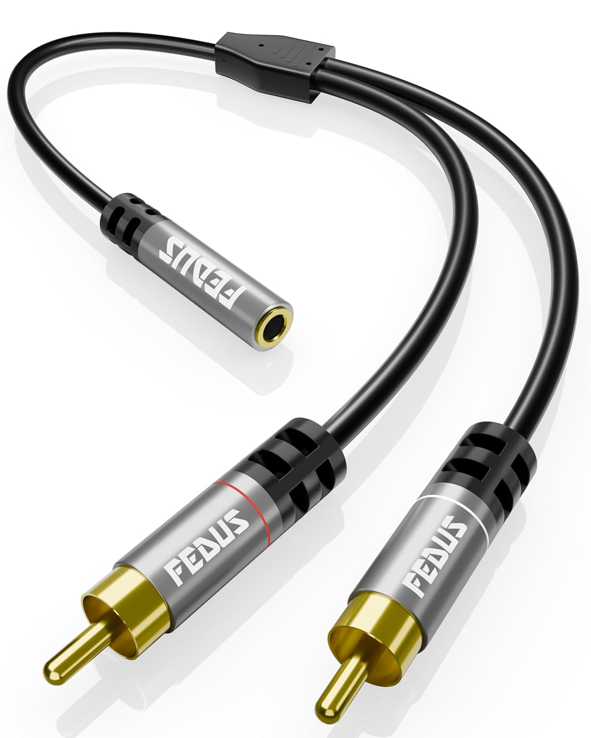 Fedus Rca To 3.5mm Female 0.3m 3.5mm To 2rca Male Stereo Audio Cable