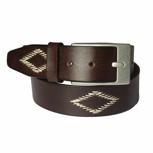 Mens Brown Leather Belt