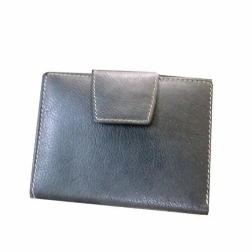 Mens Plain Black Leather Wallet
