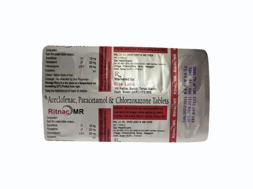 Ritnac Mr Aceclofenac Paracetamol Chlorzoxazone Tablets
