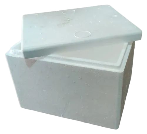 Thermocol Ice Box - Normal EPS, 17x14 Inches, White | Eco-Friendly, Load Capacity 30kg, Density 18kg/mÂ³, Durable, Fine Finished