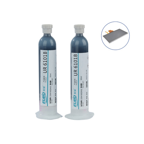 EUBO Moisture-Curing Black PUR Hot Melt Adhesive for Edge Sealing of Smart Wearable Electronic Display Screens