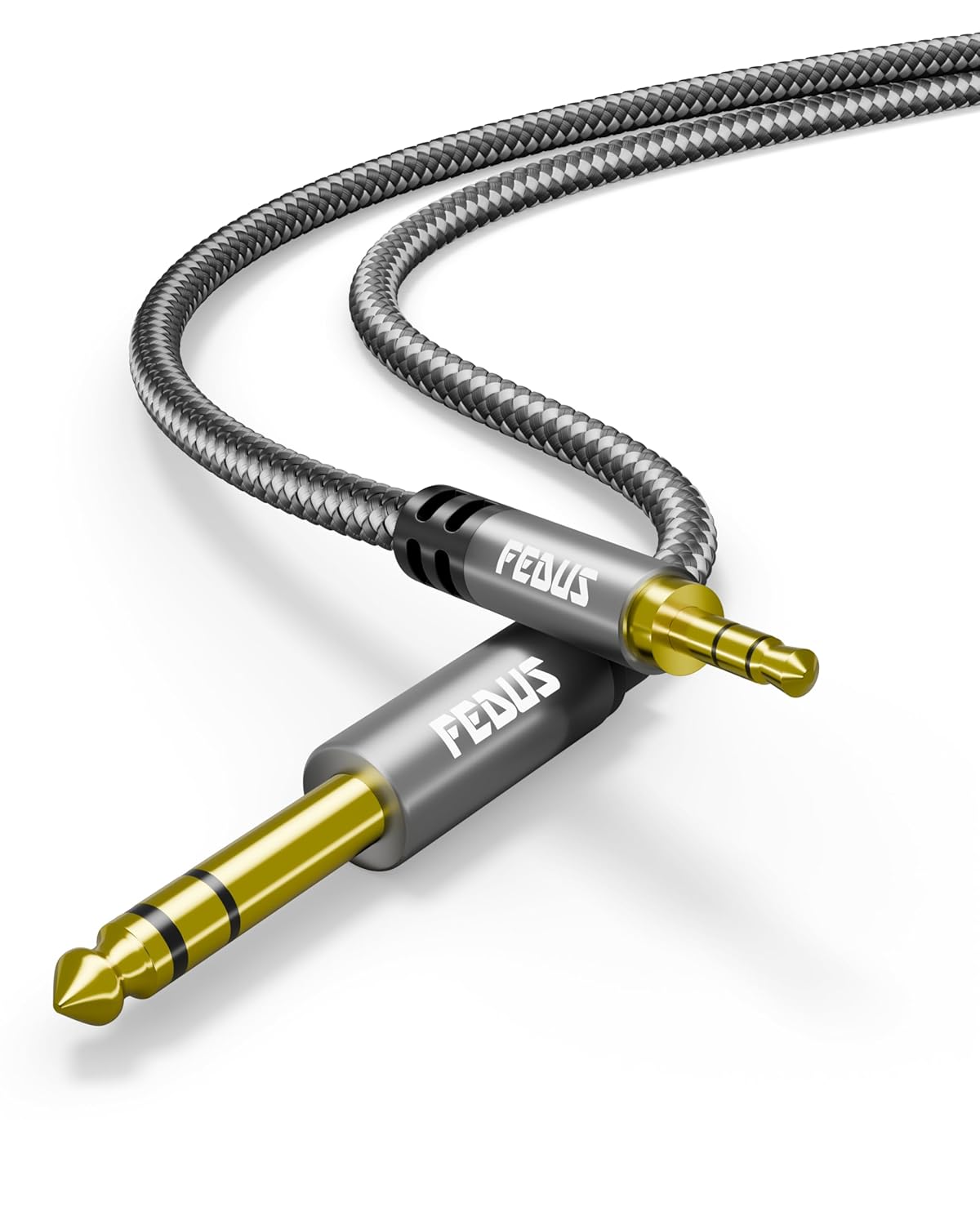 Fedus 1.5 Meter 3.5mm Trs To 6.35mm Audio Cable 1/8 To 1/4 Mono P38 Stereo