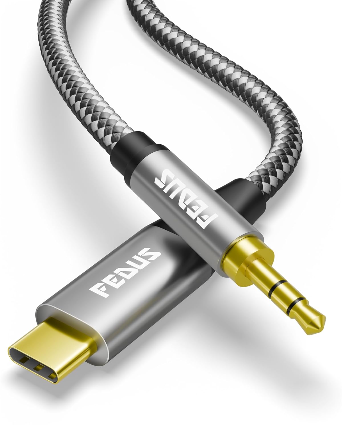 FEDUS 3M USB Type C to 3.5mm Male Headphone Jack Adapter, Type C Aux Audio Dongle Cable USB C to Aux Compatible with iPhone 16/15, Galaxy S24/S23/S22 Ultra, iPad Pro, Headphone, Speaker, Car Stereo