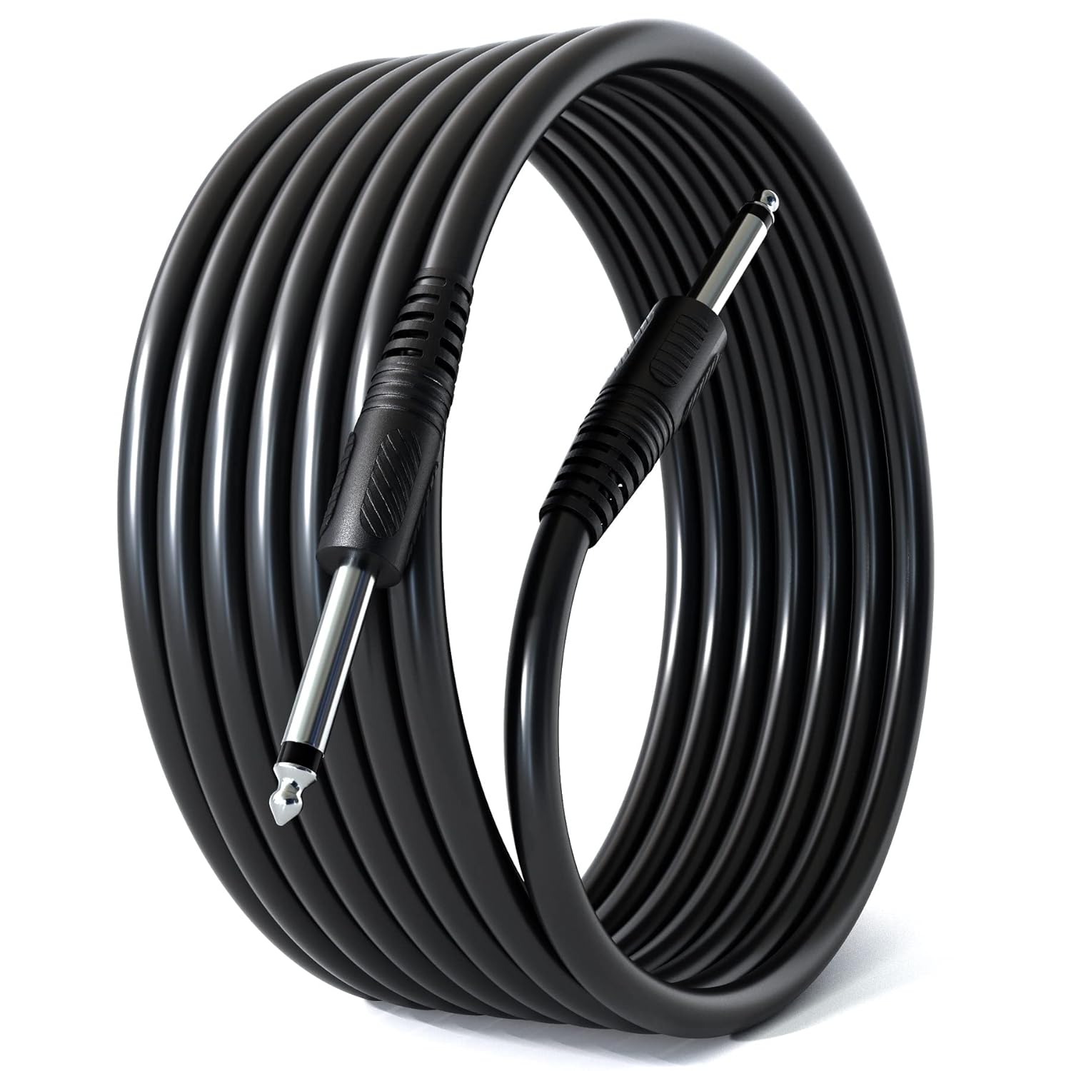 FEDUS 6.35mm to 6.35mm cable, Jack Mono to Mono Audio Cable for Mixer,Microphone, Electric Guitar,Amplifier,Stereo Speaker 1/4-inch P38 Male Record Line Guitar Bass Instrument Studio Cable Cord-1.2M