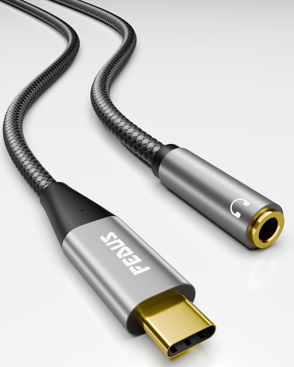 FEDUS USB Type C to 3.5mm Female Headphone Jack Adapter, 3.5 mm jack to type C connector, Aux to Type c Audio Dongle Cable Cord for iPhone 16/15, Galaxy S24/S23 Ultra, iPad Pro, Headphone, Speaker,Car