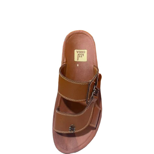 Gents Brown Pu Slippers